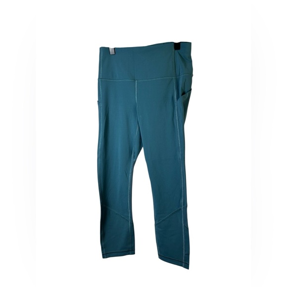 Lululemon Teal Green Swift Speed High-Rise Crop 23" Leggings Size 4 Pockets - Picture 2 of 8